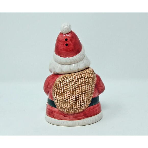 Vintage Fitz Floyd Omnibus Victorian Christmas Santa Stacking Salt Pepper Shaker - Picture 4 of 9